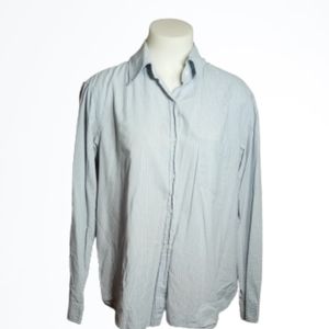 Evan Picone Men's Blue Long Sleeve Button Down Shirt Sz 16